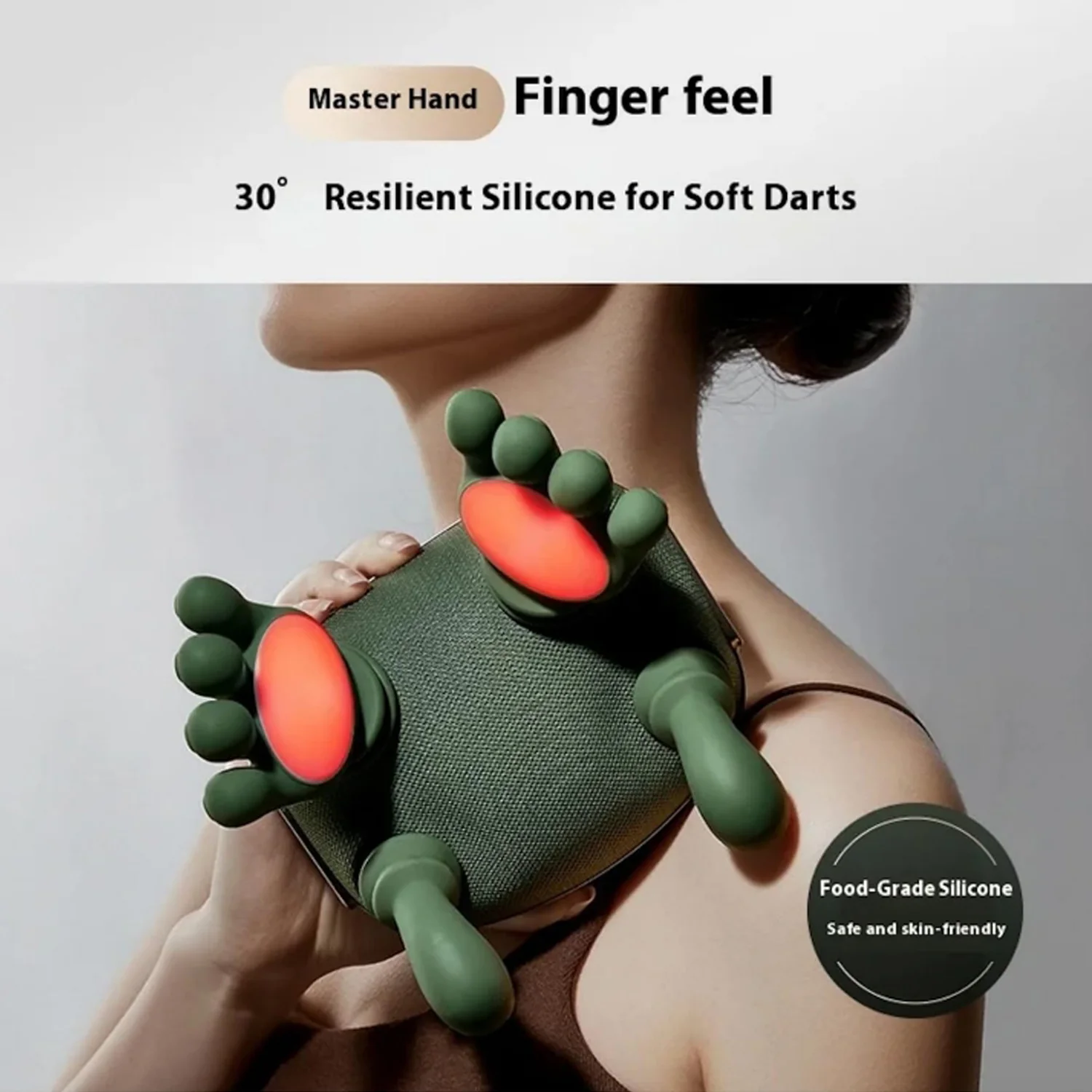 Rechargeable Kneading Neck & Shoulder Massager with Heat & Strap
